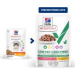 Hill's Vet Essentials Multi- Benefit+ Weight Low fat +High Fibre Wet Cat Food with Slow-cooked Chicken (85G) - Image 6