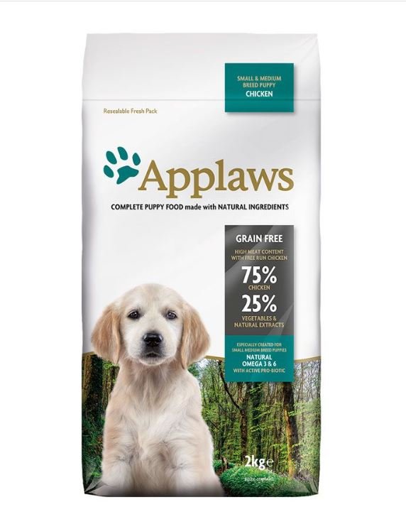 Sqqwed.jpg Applaws Chicken Small & Medium Breed Dry Puppy Food 2KG - Image 1