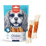 Wanpy Chicken Jerky and Calcium Bone Twists 100g - Image 2