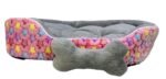 Coco Kindi Tiger Stripe Printed Washable Oval Shape Fur Bed-Size #2 - Image 7