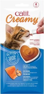 Catit Creamy Lickable Treats Salmon & Prawns