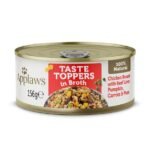 Applaws Taste Toppers in Broth Chicken with Beef Wet Dog Food 156g Tin