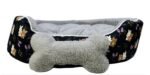 Coco Kindi Tiger Stripe Printed Washable Oval Shape Fur Bed-Size #2 - Image 5