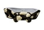 Coco Kindi Tiger Stripe Printed Washable Oval Shape Fur Bed-Size #2 - Image 2