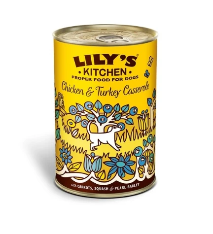 unnamed_2e223abf-1489-491c-8c8c-1085b525cb76.webp Lily's Kitchen Chicken & Turkey Casserole Wet Dog Food 400G - Image 1