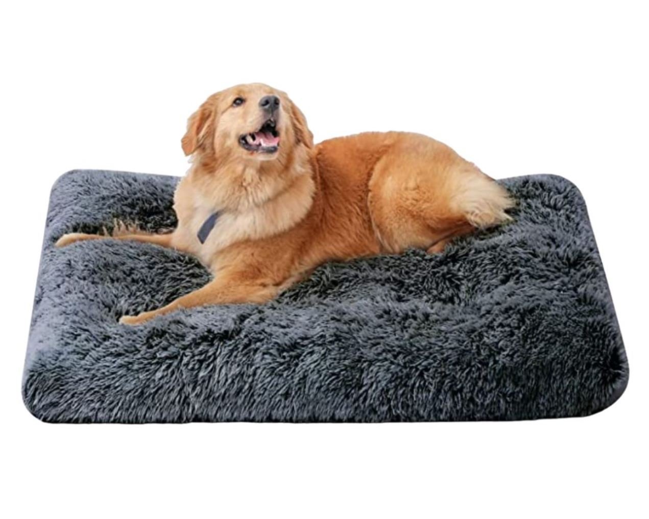 xsxsc.jpg Coco Kindi Plush Square Pet Bed-Dark Gray-70*105cm - Image 1